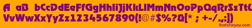 Stormheavy Font – Purple Fonts on Orange Background