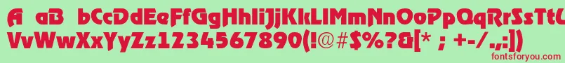 Stormheavy Font – Red Fonts on Green Background