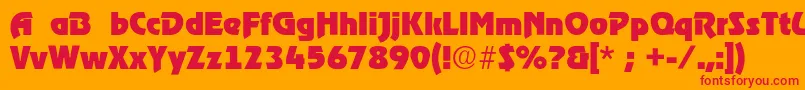 Stormheavy Font – Red Fonts on Orange Background