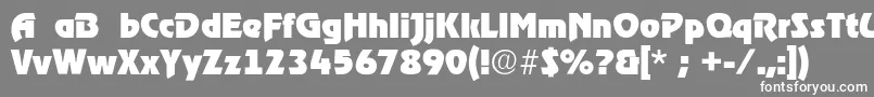 フォントStormheavy – 灰色の背景に白い文字