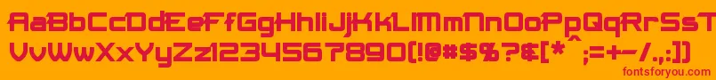 MaximizeBold Font – Red Fonts on Orange Background