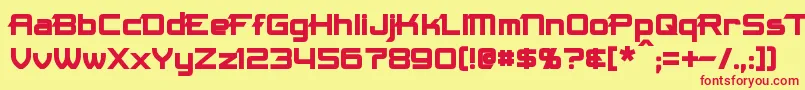 MaximizeBold Font – Red Fonts on Yellow Background