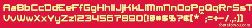 MaximizeBold Font – Yellow Fonts on Red Background