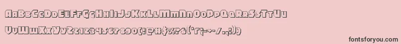 フォントBlitzstrike3D – ピンクの背景に黒い文字