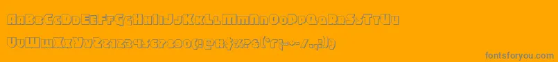 Blitzstrike3D-Schriftart – Graue Schriften auf orangefarbenem Hintergrund