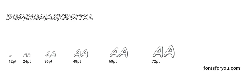 Dominomask3Dital Font Sizes