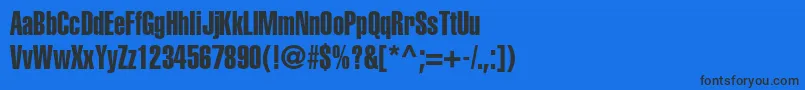 HelveticaltstdExtracomp Font – Black Fonts on Blue Background