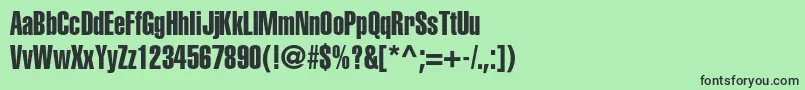 HelveticaltstdExtracomp Font – Black Fonts on Green Background