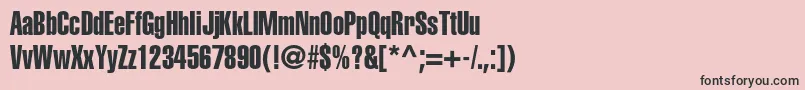 HelveticaltstdExtracomp Font – Black Fonts on Pink Background