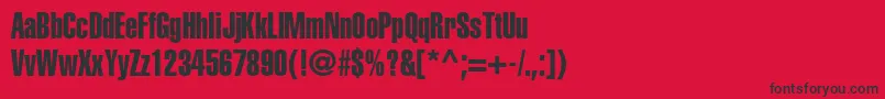 Шрифт HelveticaltstdExtracomp – чёрные шрифты на красном фоне
