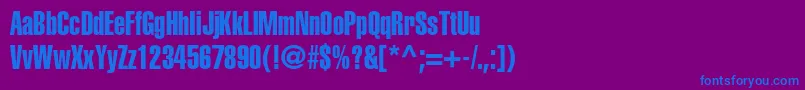 HelveticaltstdExtracomp Font – Blue Fonts on Purple Background