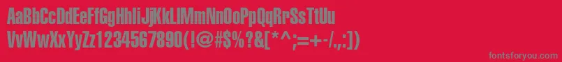 HelveticaltstdExtracomp Font – Gray Fonts on Red Background