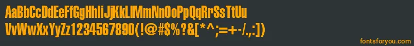 HelveticaltstdExtracomp Font – Orange Fonts on Black Background