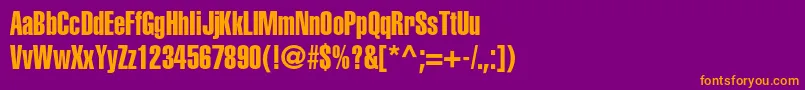 HelveticaltstdExtracomp Font – Orange Fonts on Purple Background
