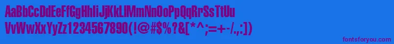 HelveticaltstdExtracomp Font – Purple Fonts on Blue Background