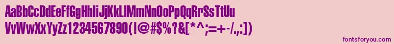HelveticaltstdExtracomp Font – Purple Fonts on Pink Background