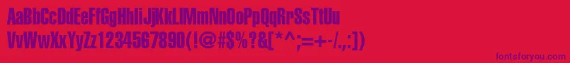 HelveticaltstdExtracomp Font – Purple Fonts on Red Background