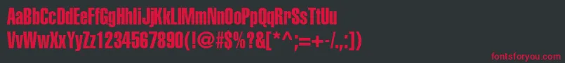 HelveticaltstdExtracomp Font – Red Fonts on Black Background