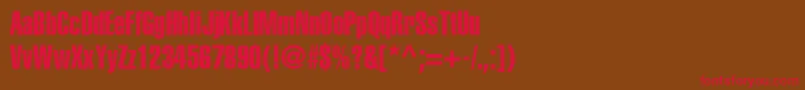 HelveticaltstdExtracomp Font – Red Fonts on Brown Background