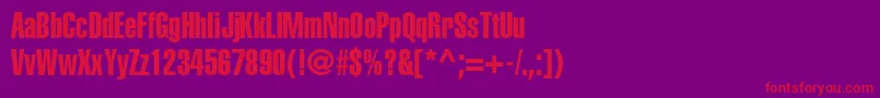HelveticaltstdExtracomp Font – Red Fonts on Purple Background