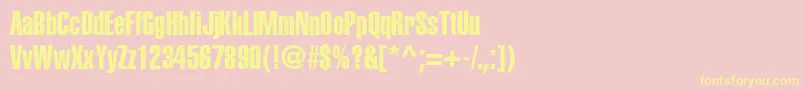 HelveticaltstdExtracomp Font – Yellow Fonts on Pink Background