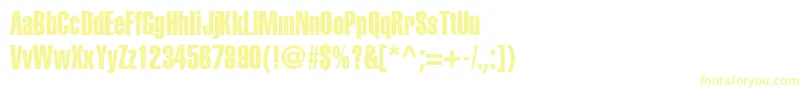 HelveticaltstdExtracomp Font – Yellow Fonts on White Background