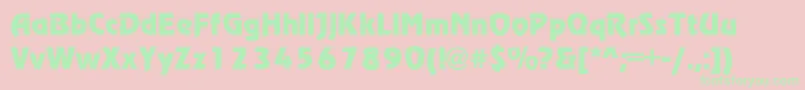 RegataNormal Font – Green Fonts on Pink Background