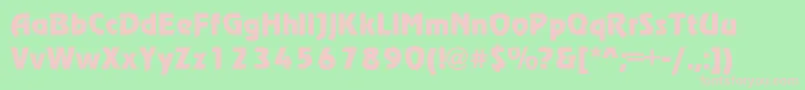 RegataNormal Font – Pink Fonts on Green Background