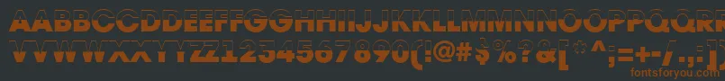 Шрифт AAvantetitulbwHeavy – коричневые шрифты на чёрном фоне