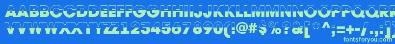 AAvantetitulbwHeavy Font – Green Fonts on Blue Background