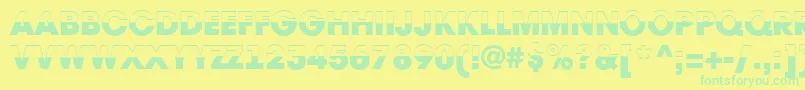 AAvantetitulbwHeavy Font – Green Fonts on Yellow Background