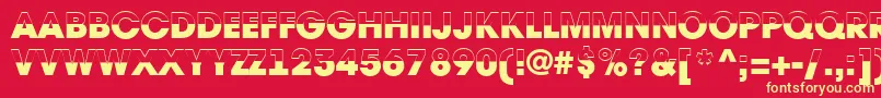 AAvantetitulbwHeavy Font – Yellow Fonts on Red Background