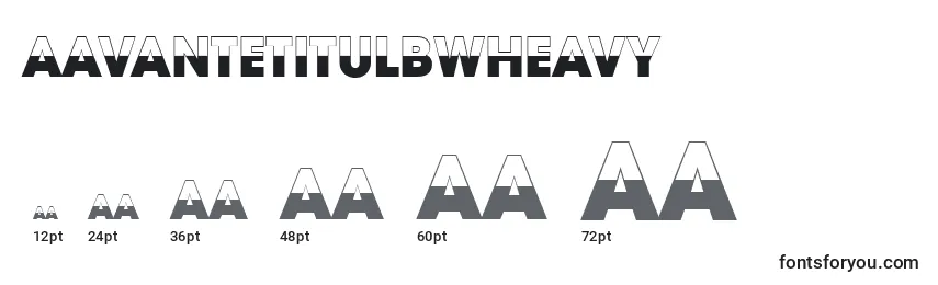 Размеры шрифта AAvantetitulbwHeavy