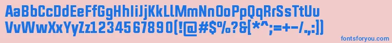 UpboltersNewRegular-Schriftart – Blaue Schriften auf rosa Hintergrund