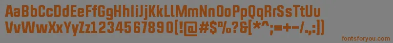 UpboltersNewRegular-fontti – ruskeat fontit harmaalla taustalla