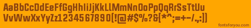 UpboltersNewRegular-fontti – ruskeat fontit oranssilla taustalla
