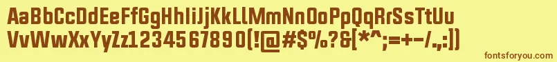 Police UpboltersNewRegular – polices brunes sur fond jaune