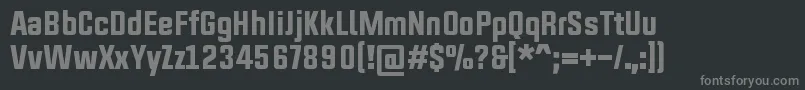Czcionka UpboltersNewRegular – szare czcionki na czarnym tle
