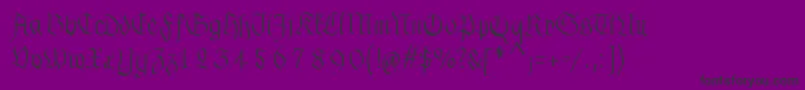 Fraxhandwritten Font – Black Fonts on Purple Background