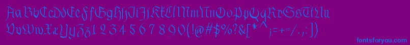 Fraxhandwritten Font – Blue Fonts on Purple Background