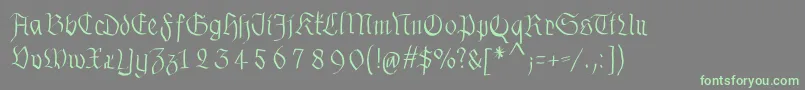 Fonte Fraxhandwritten – fontes verdes em um fundo cinza