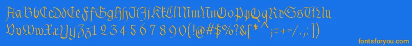 En savoir plus sur la police Fraxhandwritten Police Fraxhandwritten – polices orange sur fond bleu