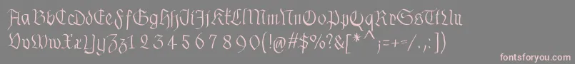 フォントFraxhandwritten – 灰色の背景にピンクのフォント
