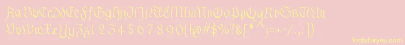 Fraxhandwritten Font – Yellow Fonts on Pink Background