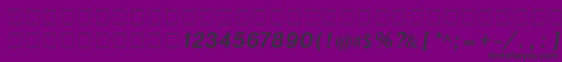 CyrillichelvItalic Font – Black Fonts on Purple Background