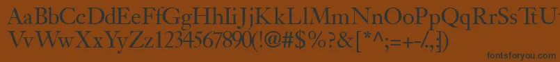 Jansonssk Font – Black Fonts on Brown Background