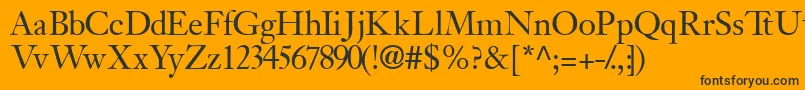 Jansonssk Font – Black Fonts on Orange Background