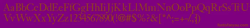 Jansonssk Font – Brown Fonts on Purple Background