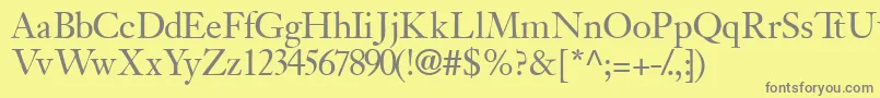 Jansonssk Font – Gray Fonts on Yellow Background