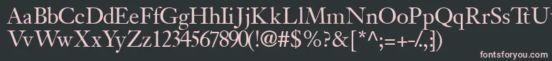 Jansonssk Font – Pink Fonts on Black Background